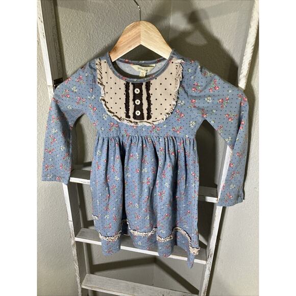 Matilda Jane Baby Girl Toddler 4T Lot of 3 Dress Floral Ruffle Multicolor - Picture 6 of 12